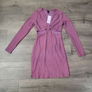 Wild Fable metallic bodycon cut out dress size S NWT